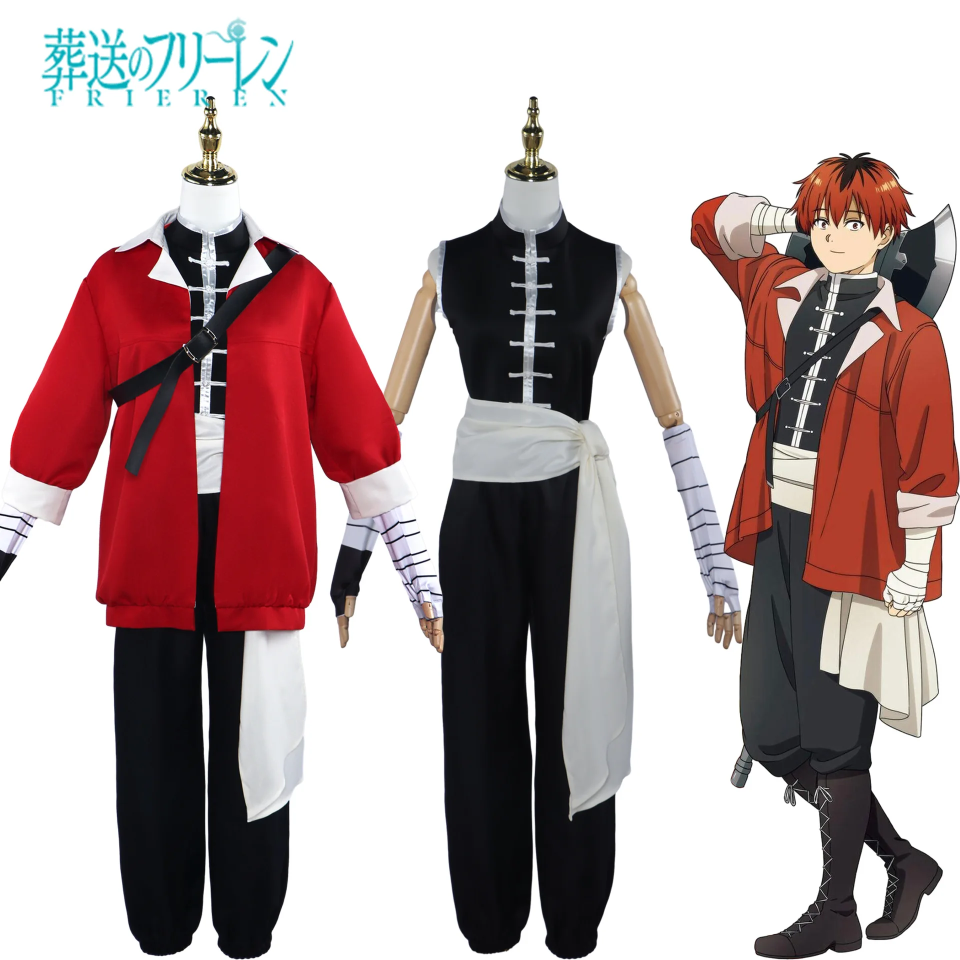 Frieren At The Funeral Cosplay Himmel Heiter Fern Stark Kostium karnawałowy Uniform Peruka Anime Kostiumy na Halloween Gra damska