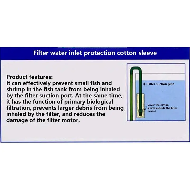 Aquarium Filter Cover Fish Tank Intake Filter Sponges Fish Tank Pre Filter Coarse Sponges Sponge Rolls Aquarium Filter