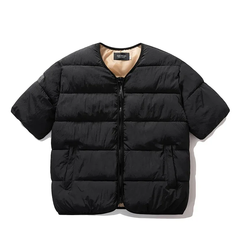 

Korean Fashion Vests Warm Men and Women Half-sleeved Vest Jackets Winter Fashion Couple Cotton-Padded Vest Coats Warm