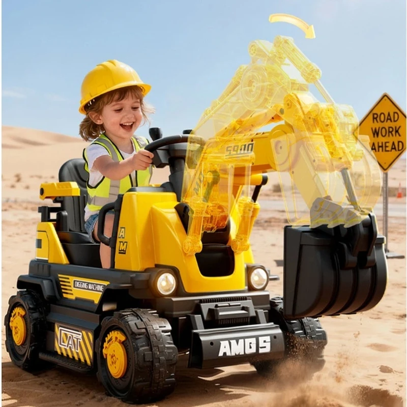Powerful Remote Control Excavator Toy 2026 New Large Ride‑On Digger With Simulated Digging & Lifting Function Construction Toy