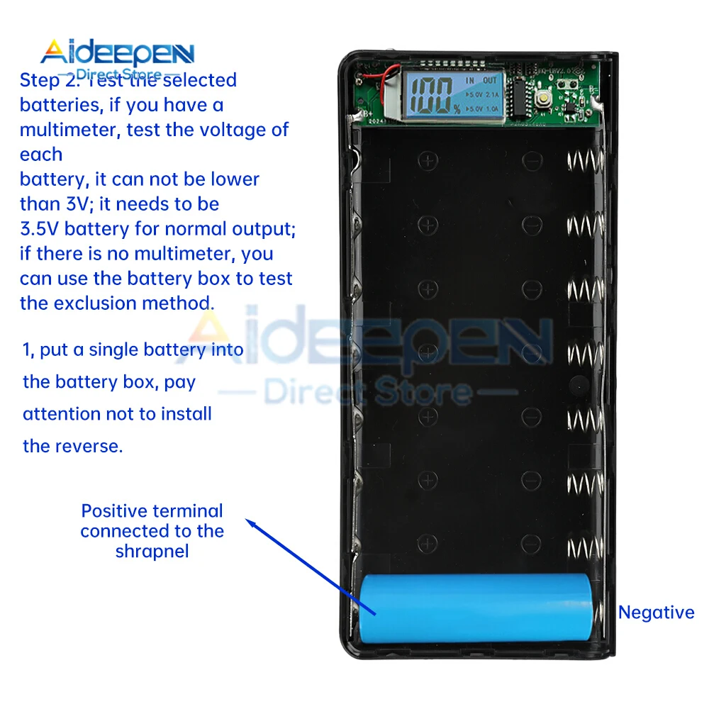 8X18650 แบตเตอรี่ผู้ถือ Dual USB Power Bank แบตเตอรี่กล่องชาร์จโทรศัพท์มือถือ DIY กรณีเชลล์ชาร์จสําหรับ Xiaomi