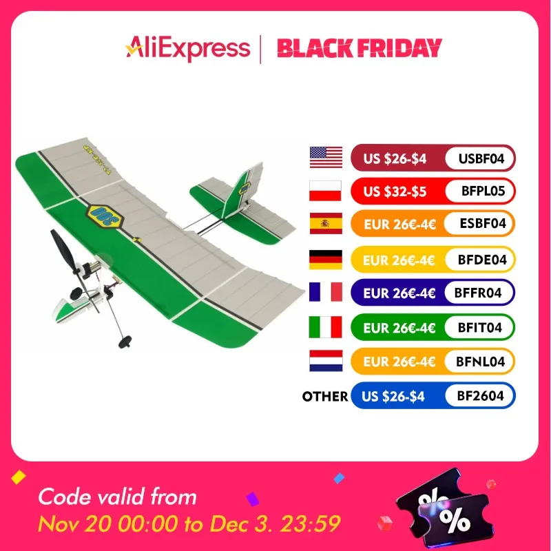 

RC Airplane 300mm Wingspan PP Foam DIY Micro Indoor Slow Flyer Remote Control Fixed Wing Aircraft Glider KIT for Beginner