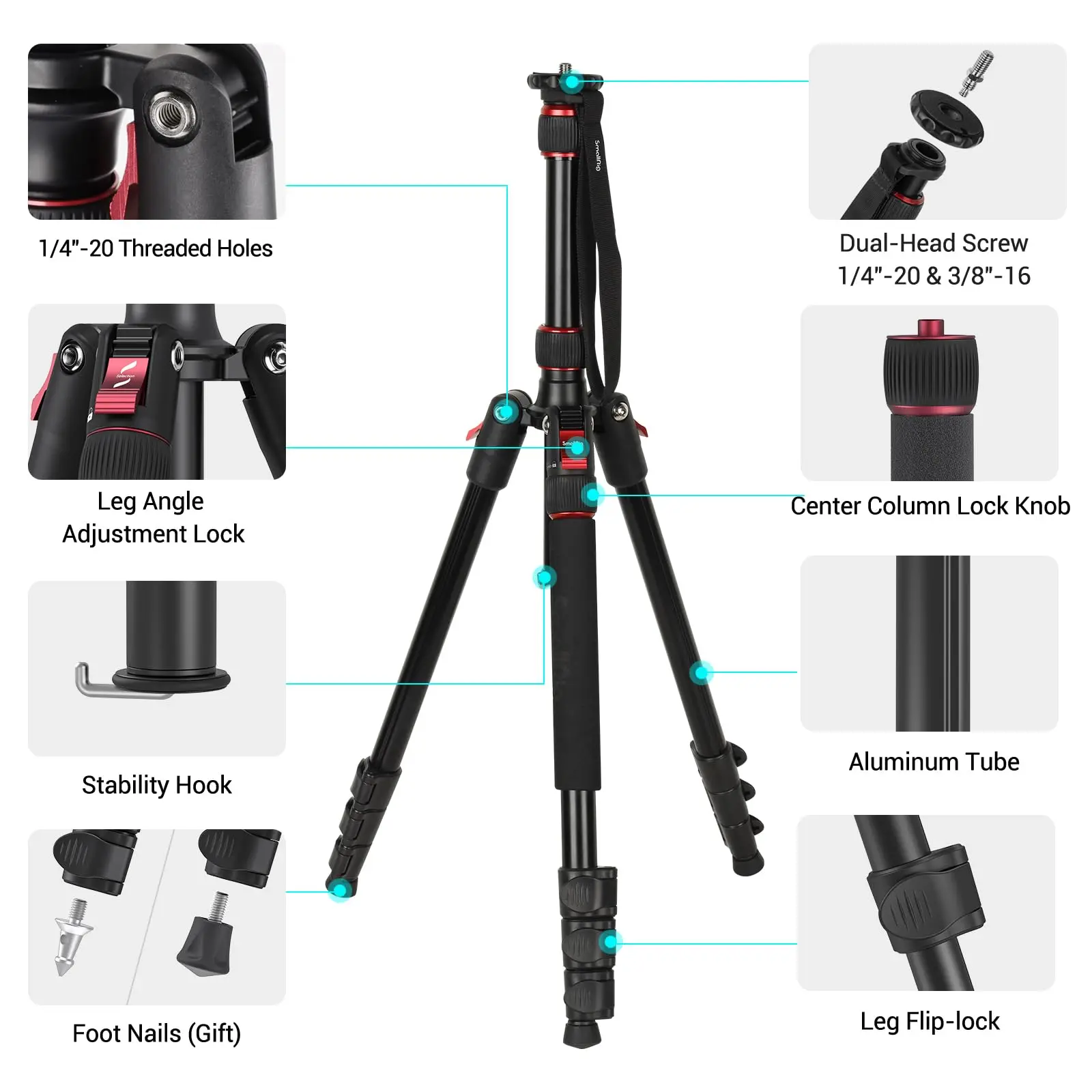 SmallRig T-10 Camera Tripod, 68\