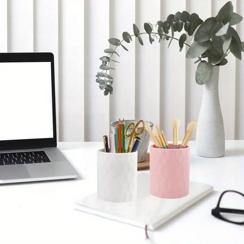 1Pc Minimaliving Pen Holder Nordic Style Silicone Waterproof Pencil Holder for Desk Simple Modern Minimalist Makeup Organizer
