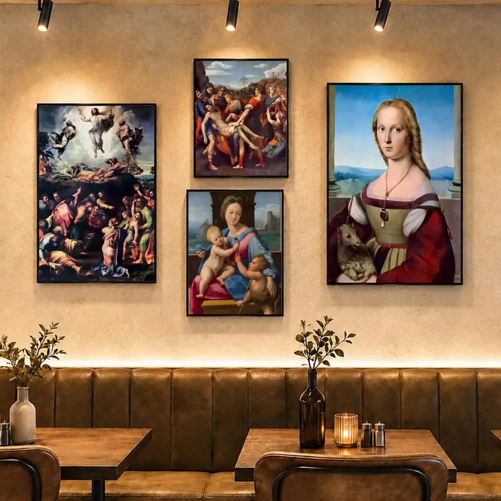 Renaissance Artist R-RaphaelS Poster Vintage Retro Anime Poster Stickers Peel and Stick Wall Art Home Decor