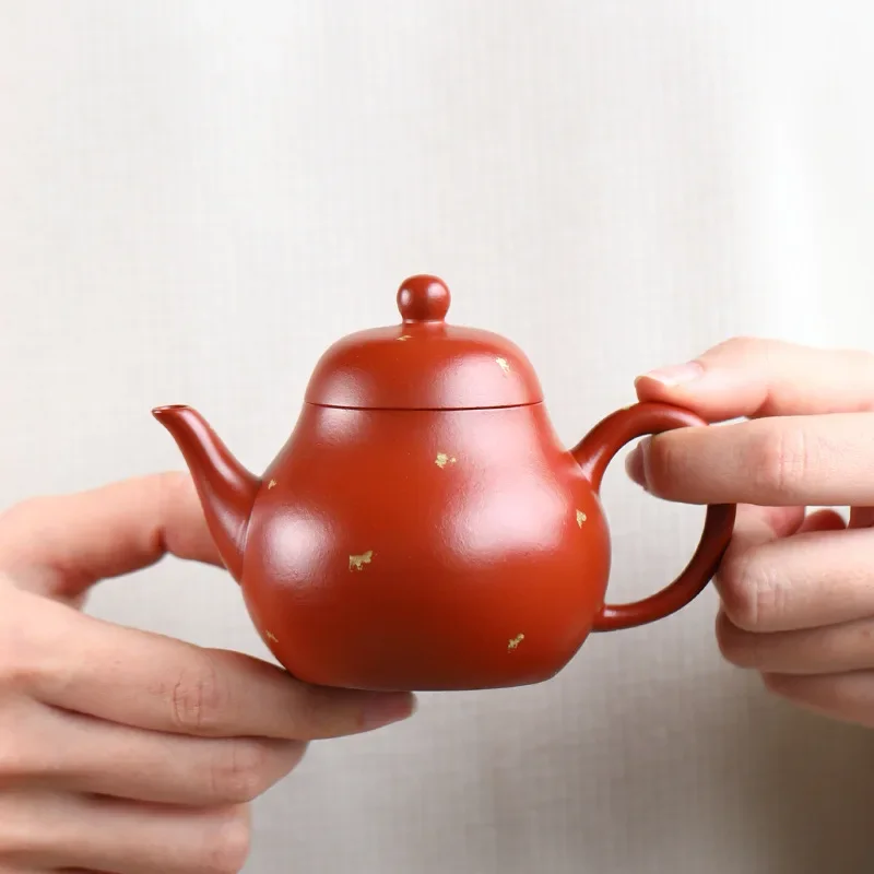 Yixing Zisha pot, raw ore Zhu Ni autumn kettle, small capacity household teapot handmade small tea set wholesale