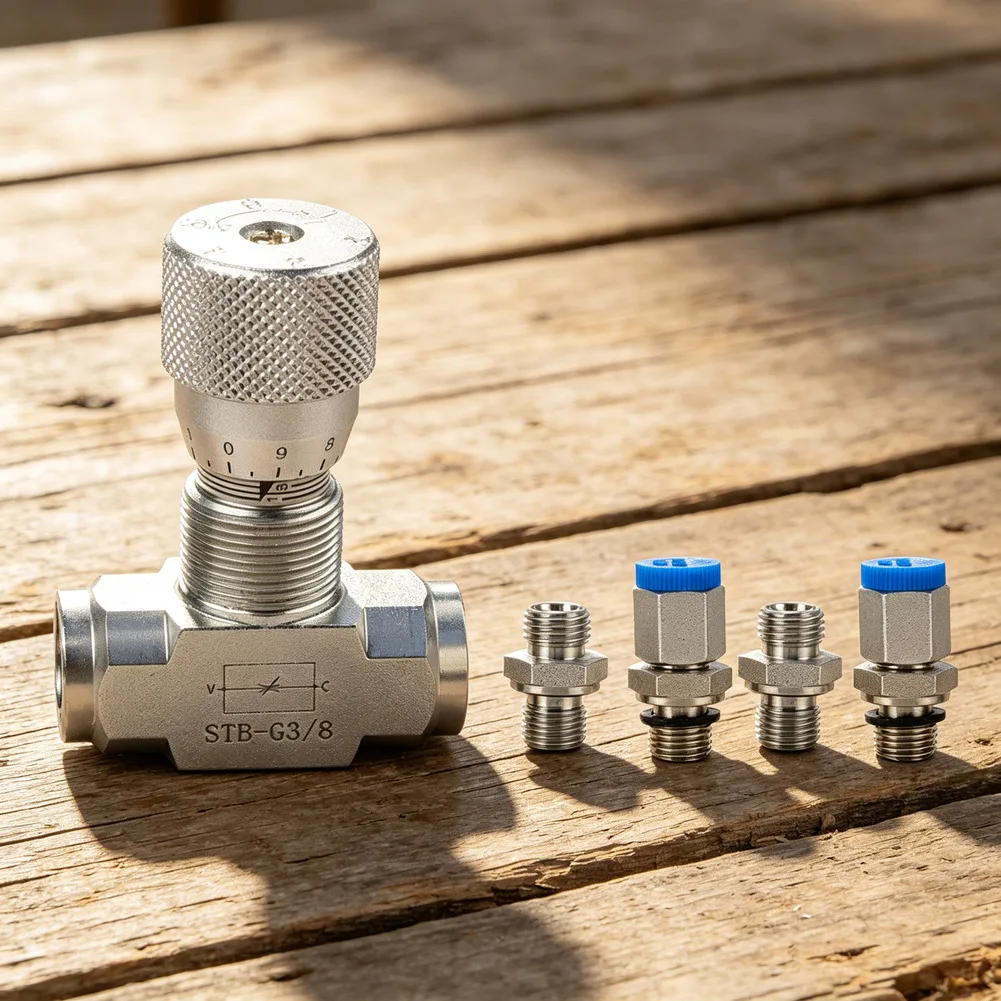STB-G3/8 3/8 Inch L08 Hydraulic Flow Control Valve Designed for 1 for ton and 2 for ton For Excavators Hydraulic Systems