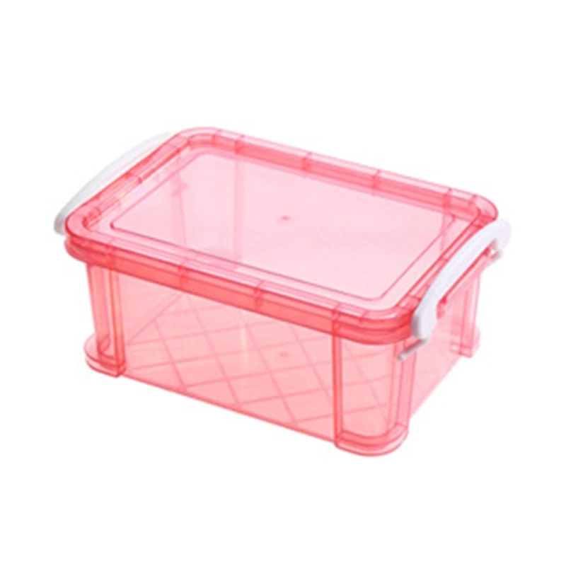 Transparent Index Card Holder Removable Snap-tight Lid Notecard Collection Box Cards for Office School L41E