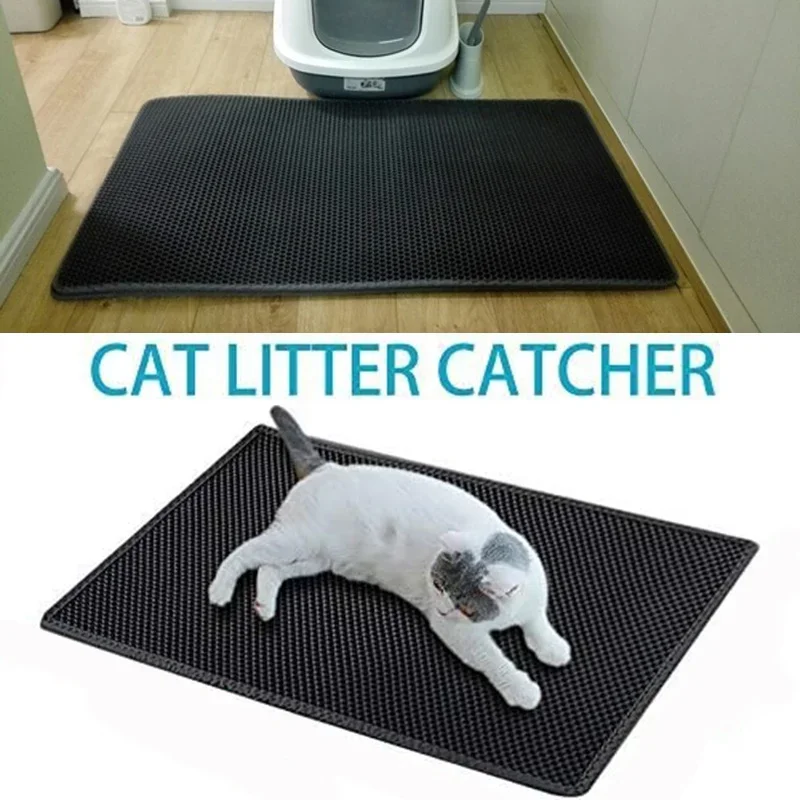 LM Honeycomb Double-Layer Design Waterproof Urine Proof Material Cat Litter Mat EVA  Cat Litter Trapper Mats