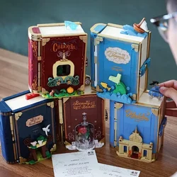 Fairy Tale Series Alice Cinderella Building Block Book Assembled Educational Fashion Toy Model Ornament Christmas Gift