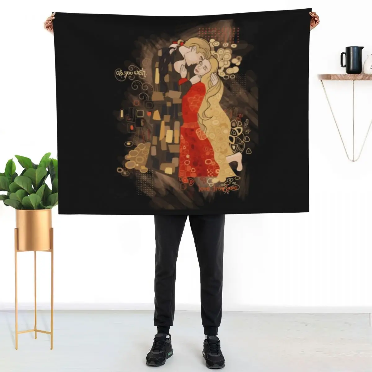 Princess Bride T-ShirtThe Invention of the Kiss Throw Blanket manga Personalized Gift Polar Custom Luxury Blankets