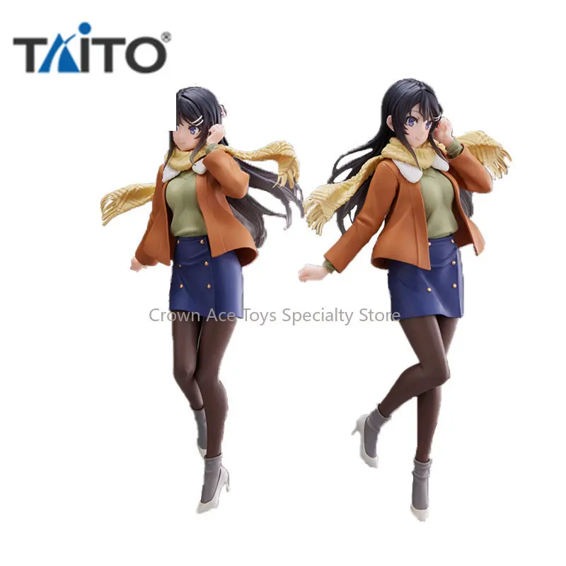 Taito Coreful Anime Figure Sakurajima Mai Snowsuit Action Figure Trendy Toys for Holiday Gift Collectible Model Ornaments Dolls