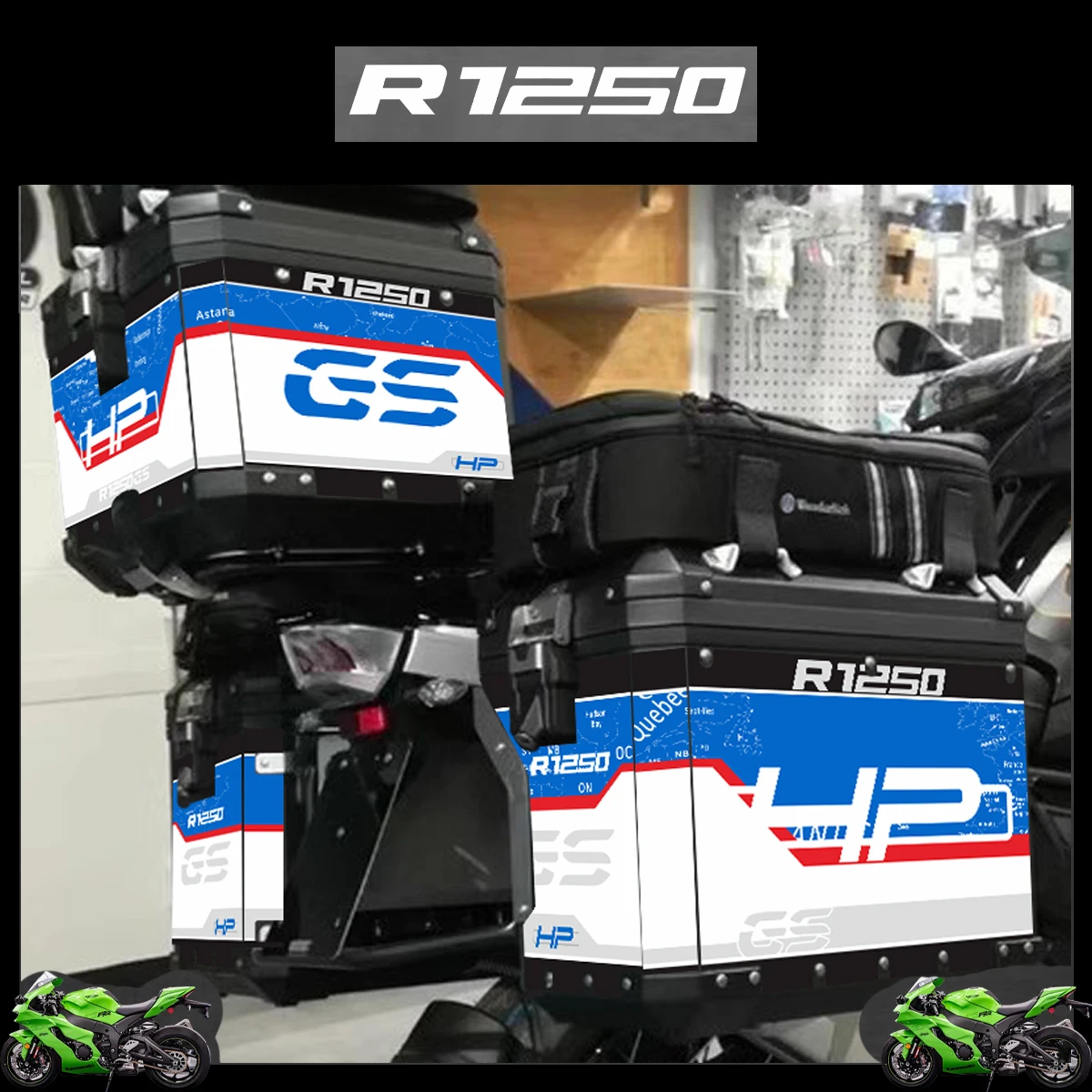 Panniers 40 GS For BMW R1250GS R1250 GS ADV Triple Black Adventure 2019-2023 2022 2021 2020 Motorcycle Aluminum Box Sticker Case