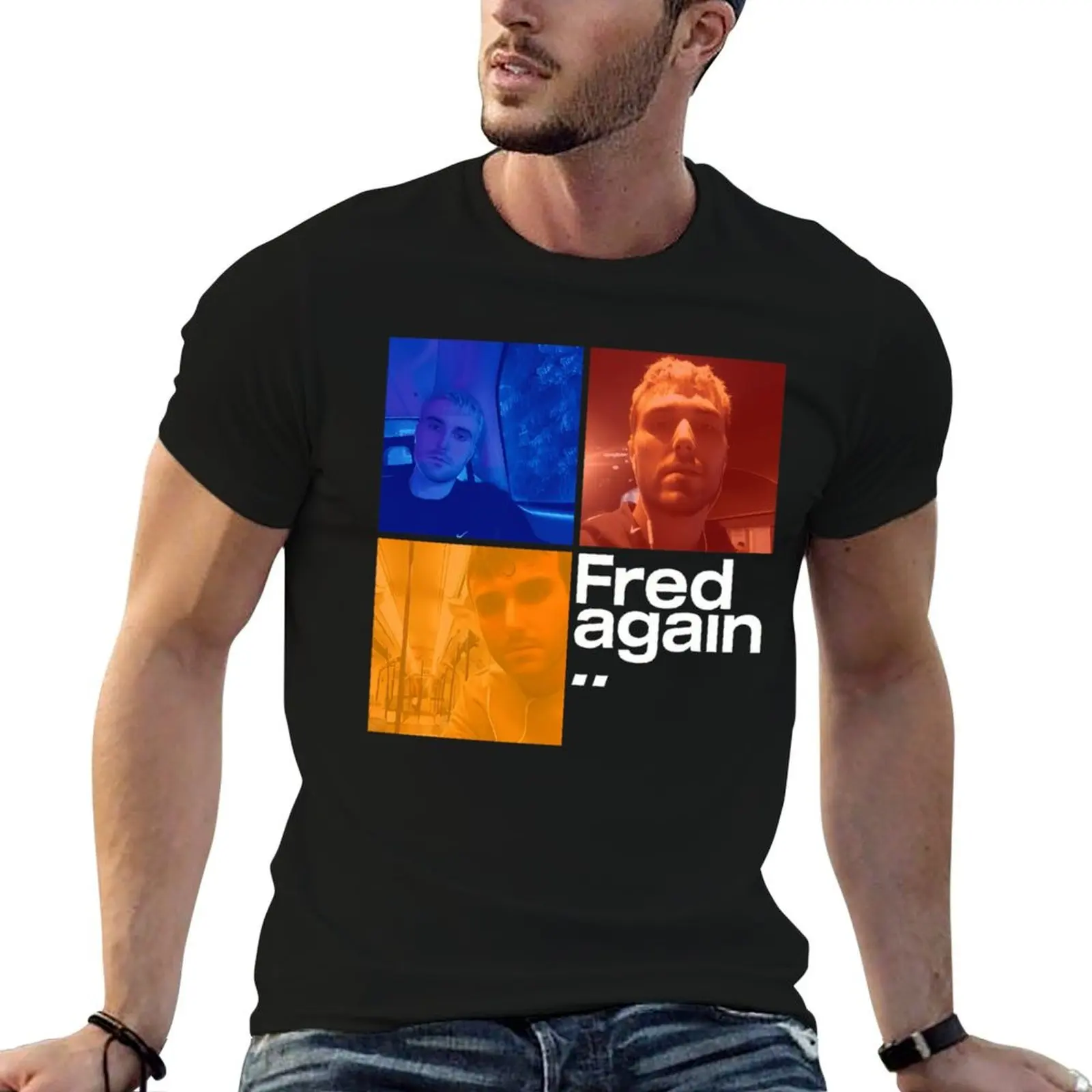 Fred Again T-Shirt Large Size Casual Short Sleeve Top