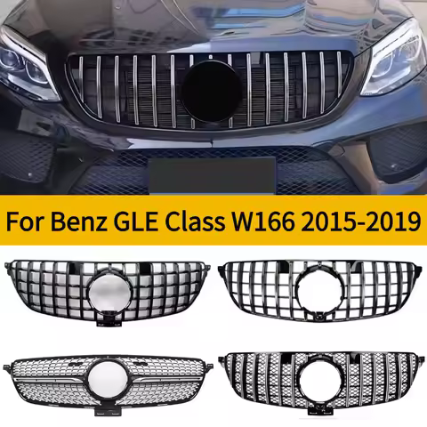 For Mercedes Benz GLE Class W166 2015-2019 Front Radiator Grille Grill Mesh Grid Tuning Accessories