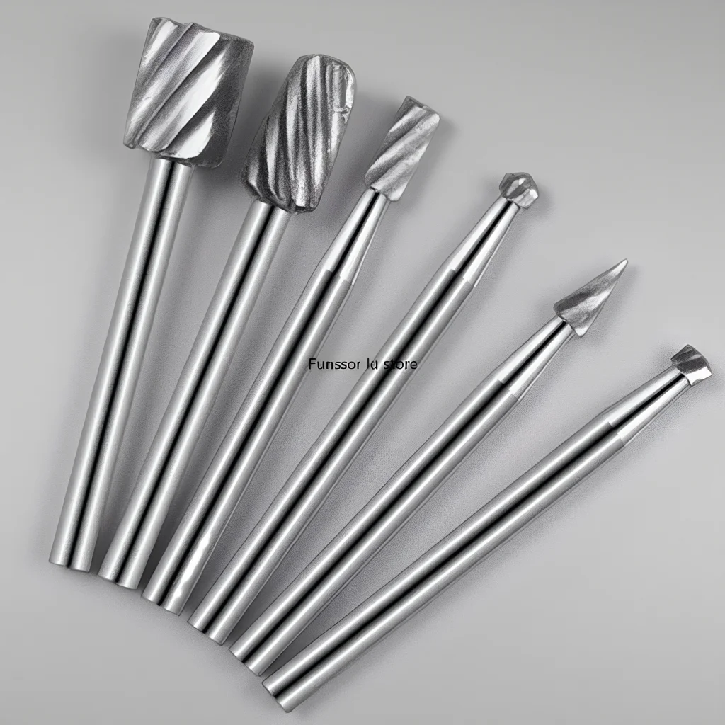 

6 шт. вращающийся напильник из высокоскоростной карбида стали с грубыми зубьями - набор для резьбы по дереву и шлифования