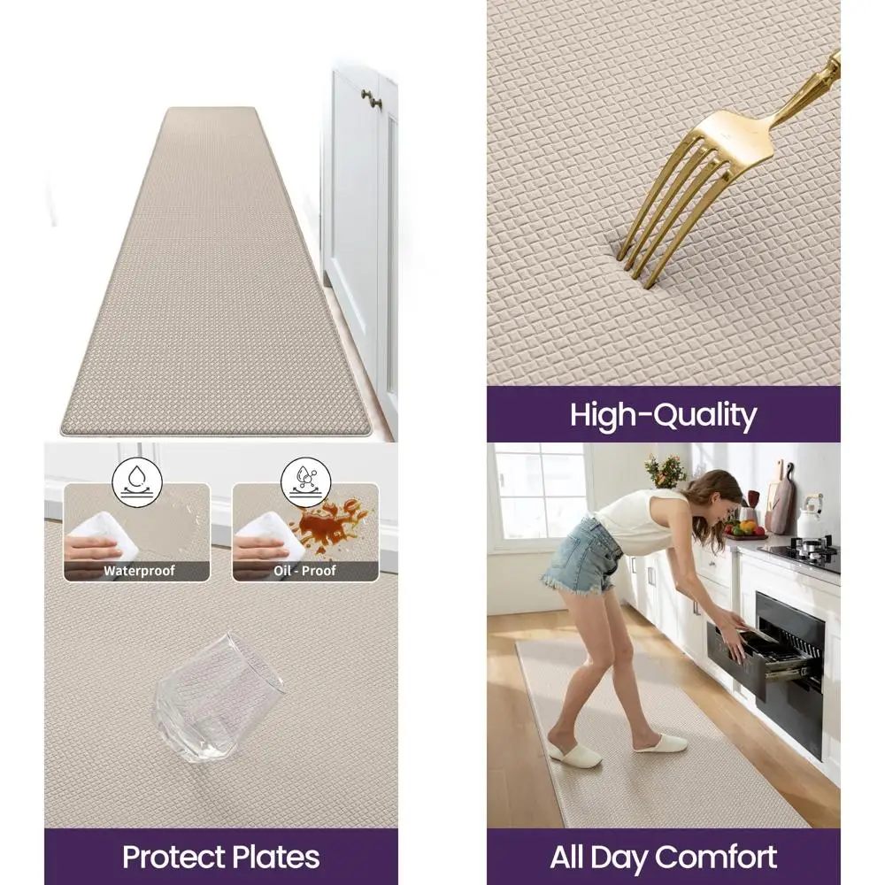 

Cushioned Anti-Fatigue Kitchen Floor Mat, 23x86, Waterproof Long Runner Rug, Comfortable Memory Foam Padding for Sink and Laundr