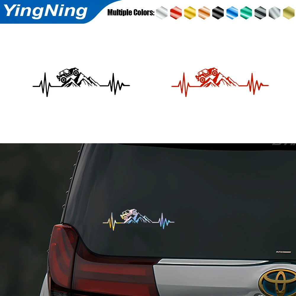 

Over The Mountains Pattern Auto Reflective Sticker Car Bumper Body Rear Window Decorative Decal Car Vinyl Decal Car Accessories