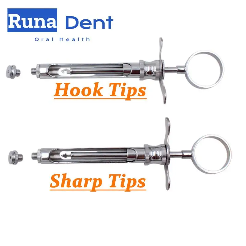 Seringa de aço inoxidável dental anestesia aspirando seringa dentista injector ferramenta odontologia instrumento cirúrgico