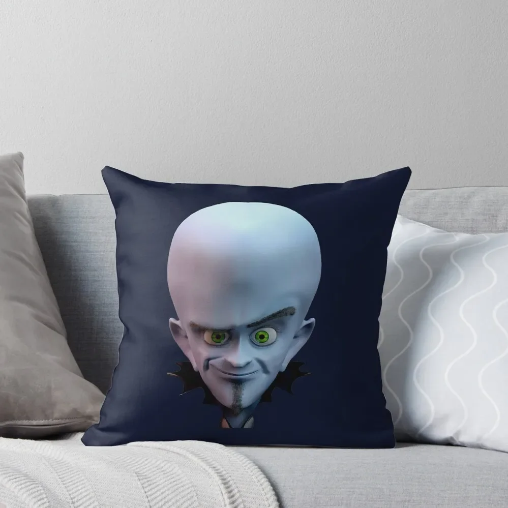 Smiling Megamind 3D *HIGH QUALITY* Throw Pillow Sofas Covers Pillows Aesthetic Luxury Sofa Cushions