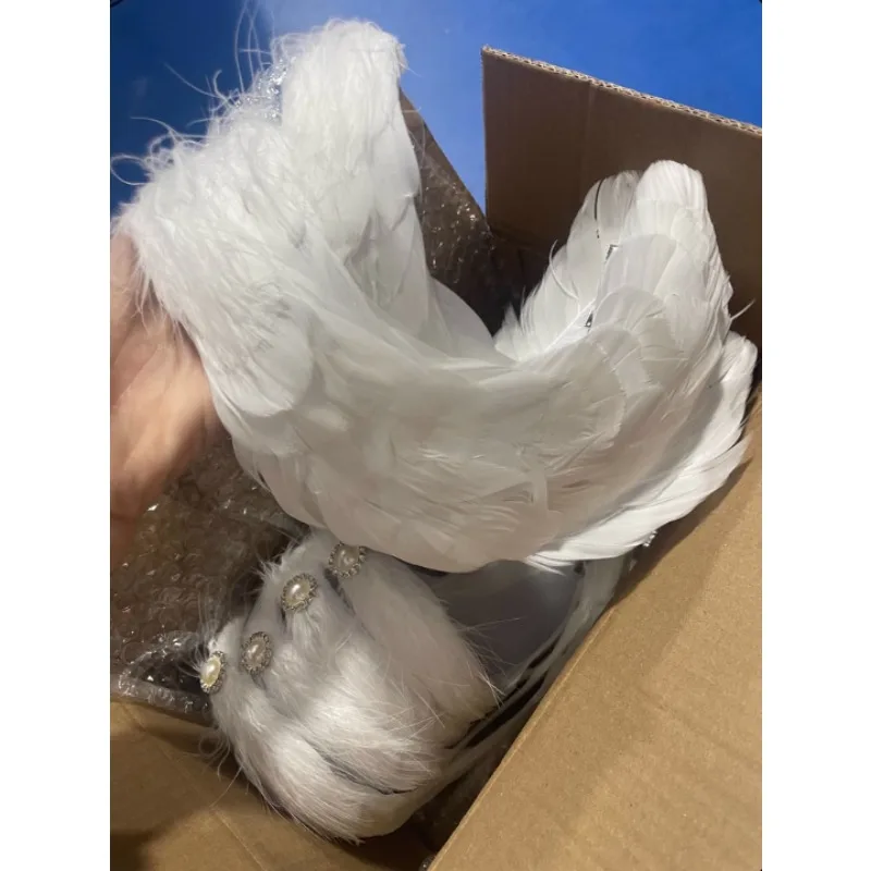 Couvre-chef en plumes de Ballet du lac des cygnes pour femmes, couvre-chef de princesse fait à la main, accessoires pour cheveux pour enfants et adultes, nouvelle collection