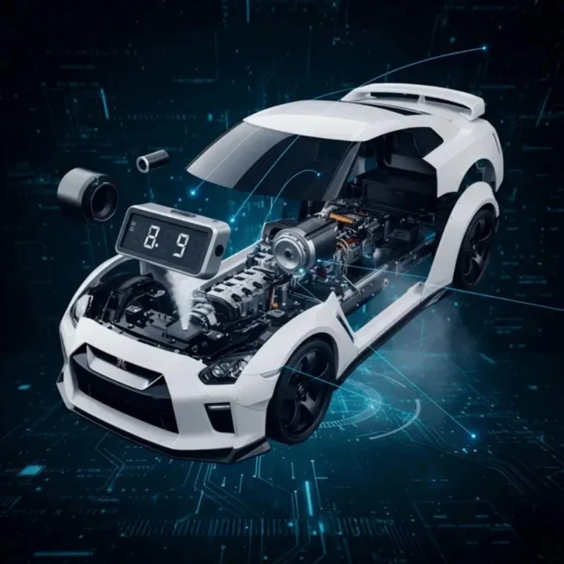 New Super Sports Car Alarm Clock Realistic Engine and Light Effect Bedside Ornaments