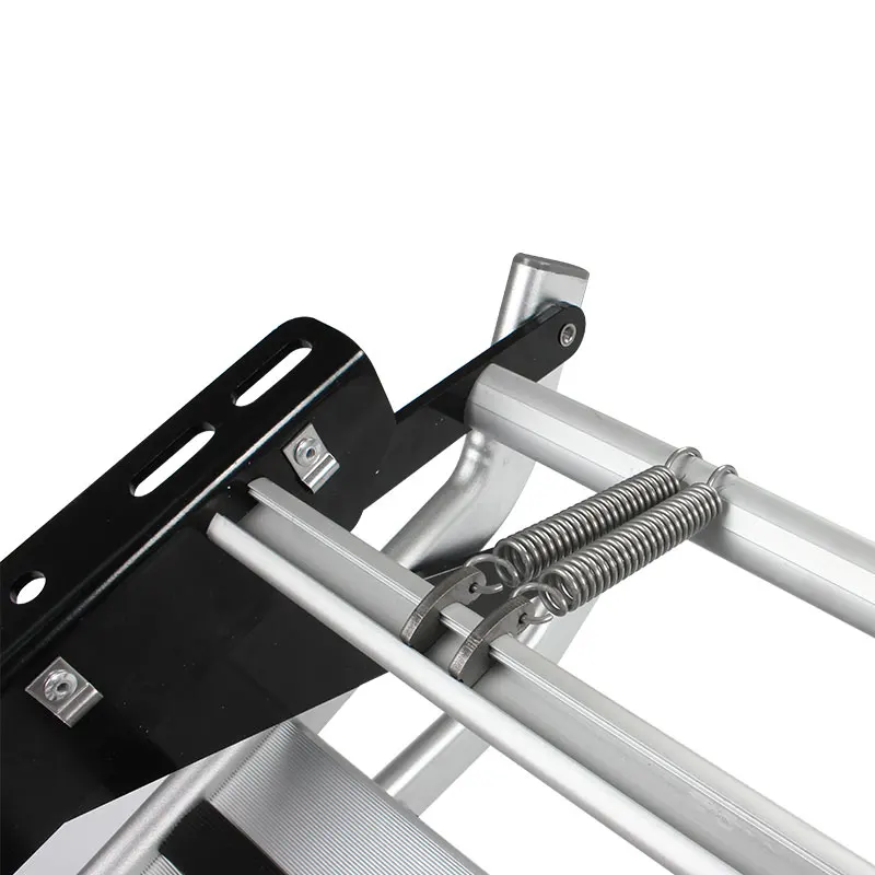 Aksesoris Tangga Motorhome 528mm dengan Lampu LED Lipat Manual Tangga Ganda