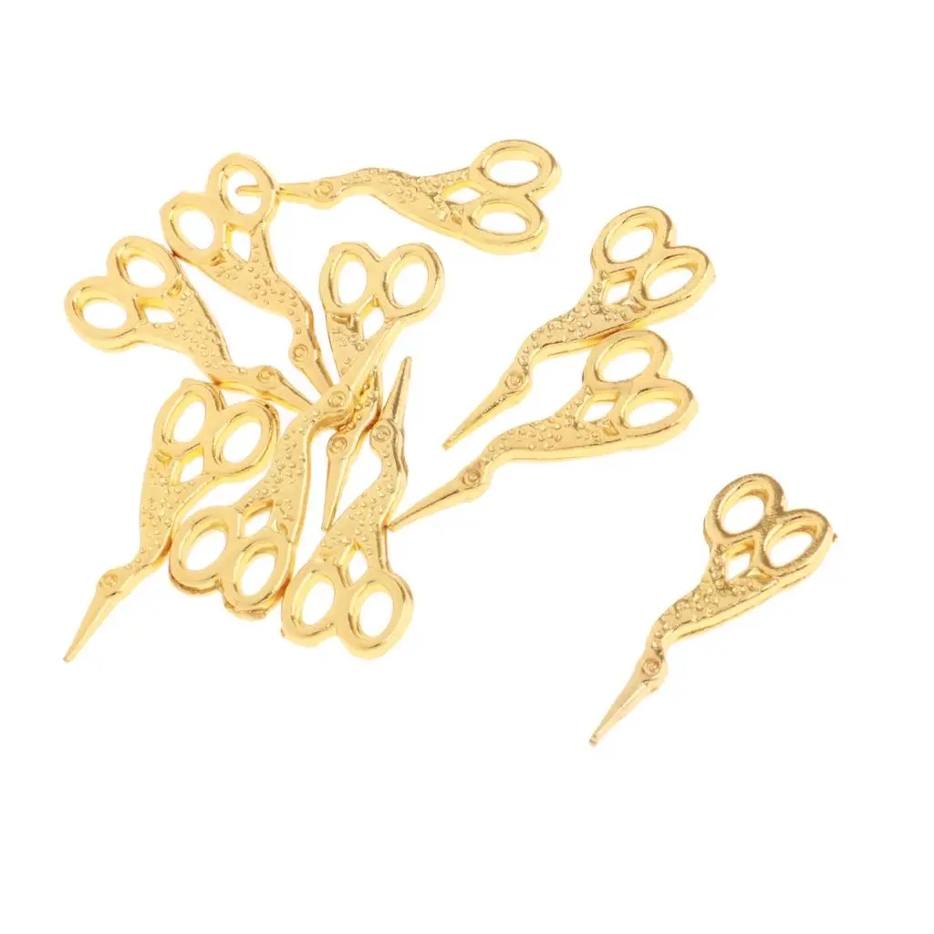 Mini Metal Scissors Set Miniatures Dollhouse Tool for 1 12 Dollhouse Furniture Accessories Room Decor