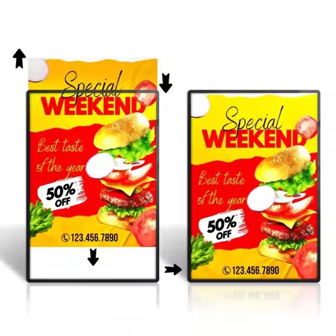 A4 A3 LED Advertising Light Box Super Bright Slim Clip Movie Poster Frame For Shops Restaurant Bar Menus Wall Mounted Billboard