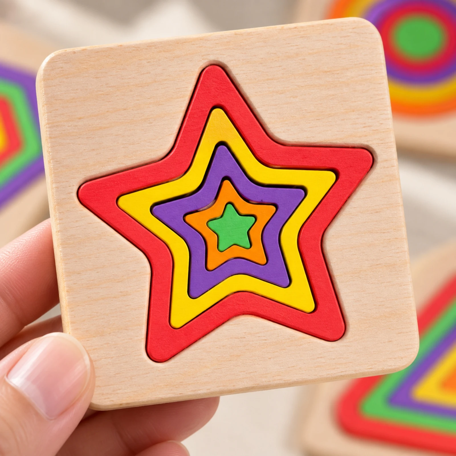 6-pieces-child-centered-geometric-shape-matching-puzzle-board-hands-on-child-centered-shape-puzzle-fine-motor-hand-eye