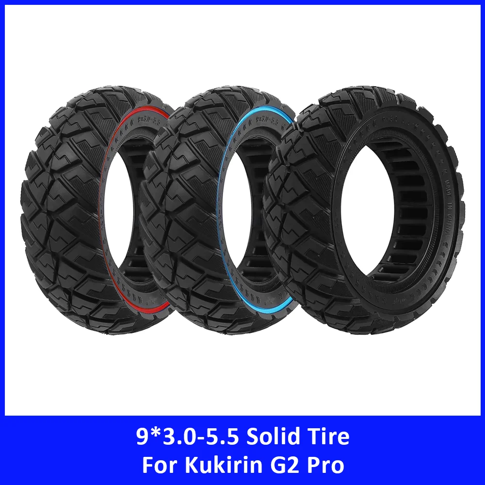 9*3.0-5.5 Solid Tyre for KUGOO KIRIN Kukirin G2 Pro Electric Scooter Anti-Skid Explosion-Proof Off-Road Tyre Replacement Parts