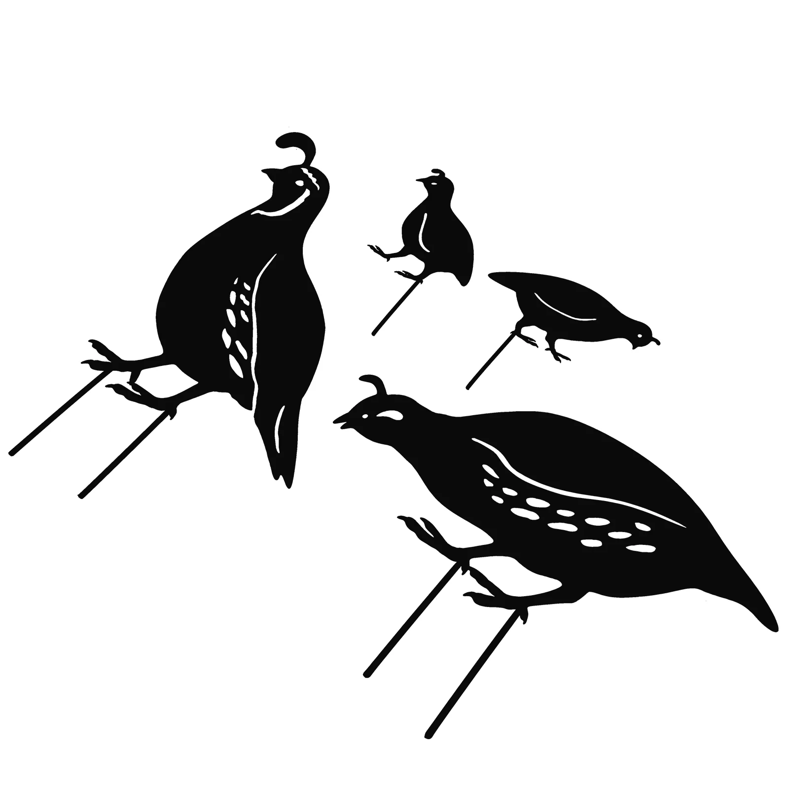

Quail Wrought Iron Ornaments Metal for Outdoor Decoration Lawn Garden Adornment Kit Yard Plants