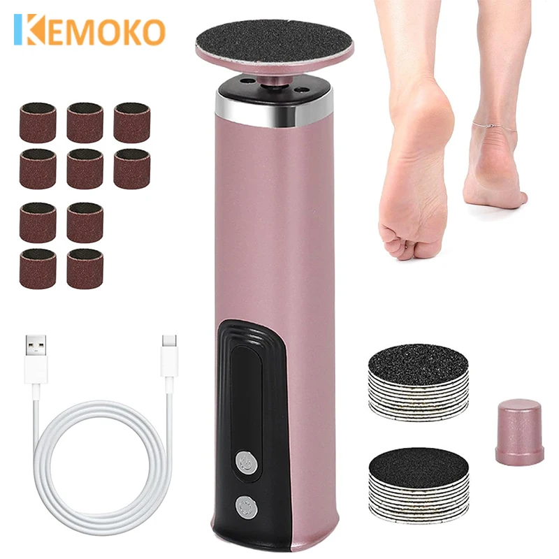 

Wireless Electric Foot Callus Remover Machine Rechargeable Pedicure Tool for Dead Skin And Cuticle Removal Replacement Sandpaper
