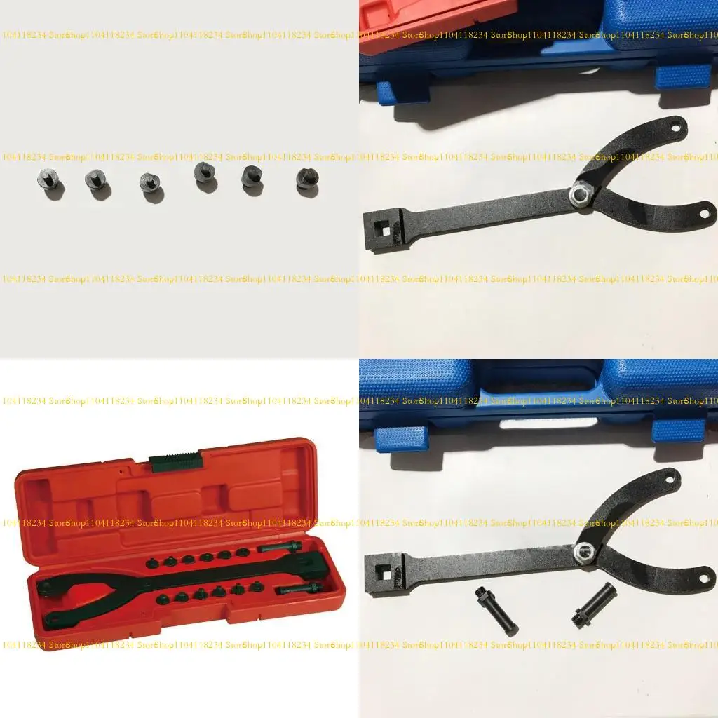 

P9FB Variable Pin Spanner Wrench 15 Pieces Adjustable Fan Clutch Pully Holder Wrench 1/2 Inch Auto Car Repair Tool