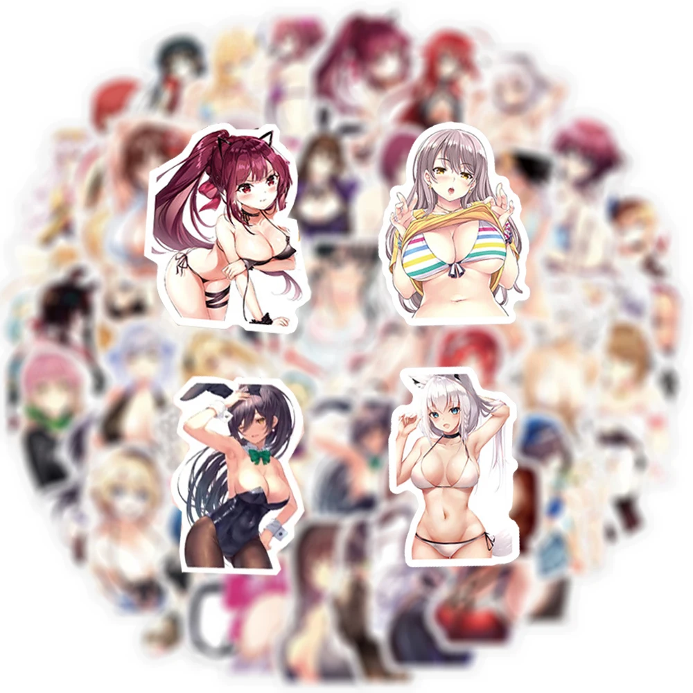 

10/30/50pcs Cool Anime Sexy Hentai Girl Stickers Waterproof DIY Phone Luggage Laptop Cartoon Adult Decals Decoration Supplies