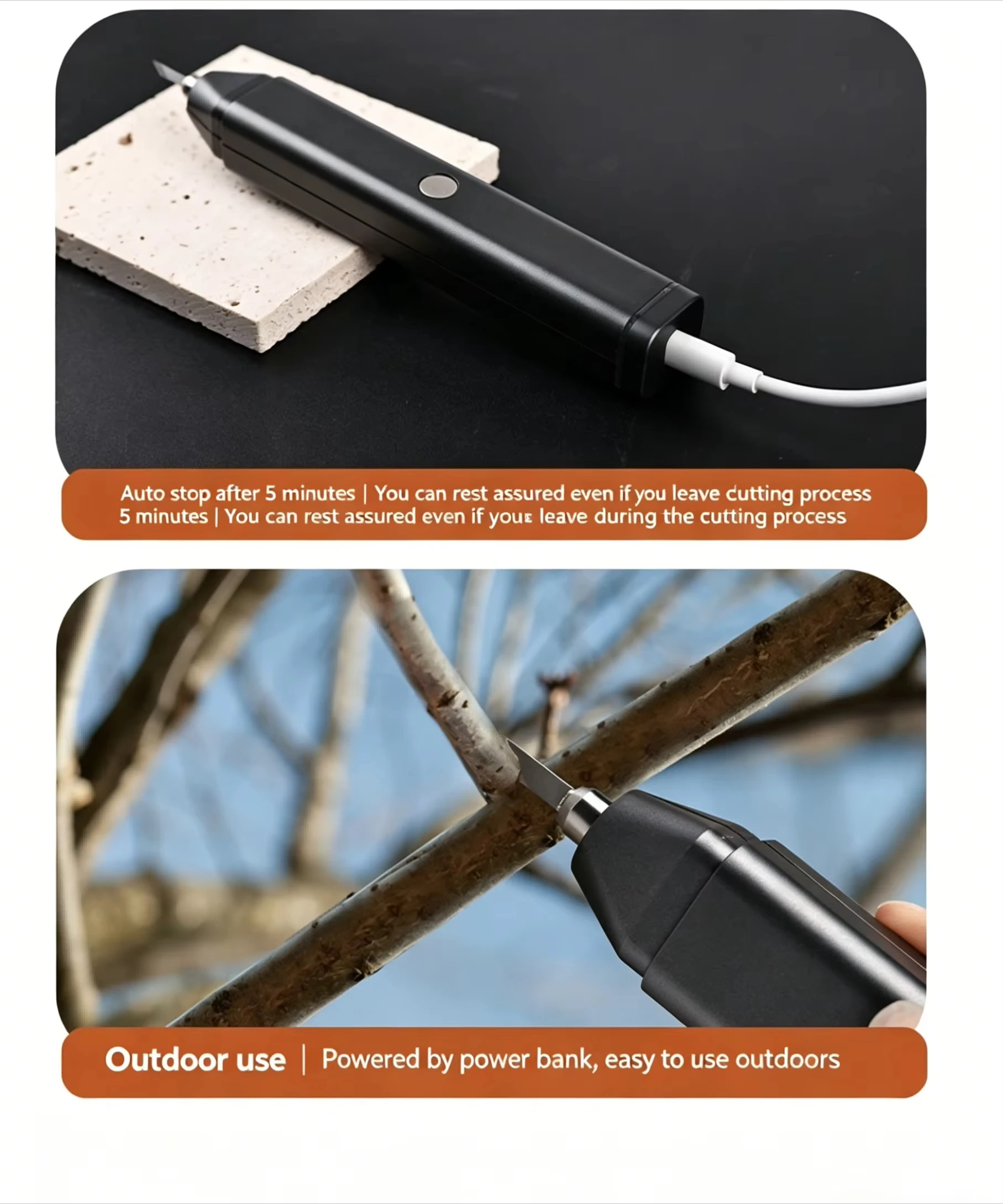 Portable Ultrasonic Cutting Knife Gundam Model DIY Cutting Tool Powered by Power Bank - view 6