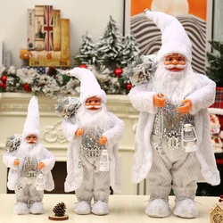 variety new Large Santa Claus Merry Christmas Decorations for Home Happy New Year 2023 Fabric Knitting Clothes Doll Window Decor