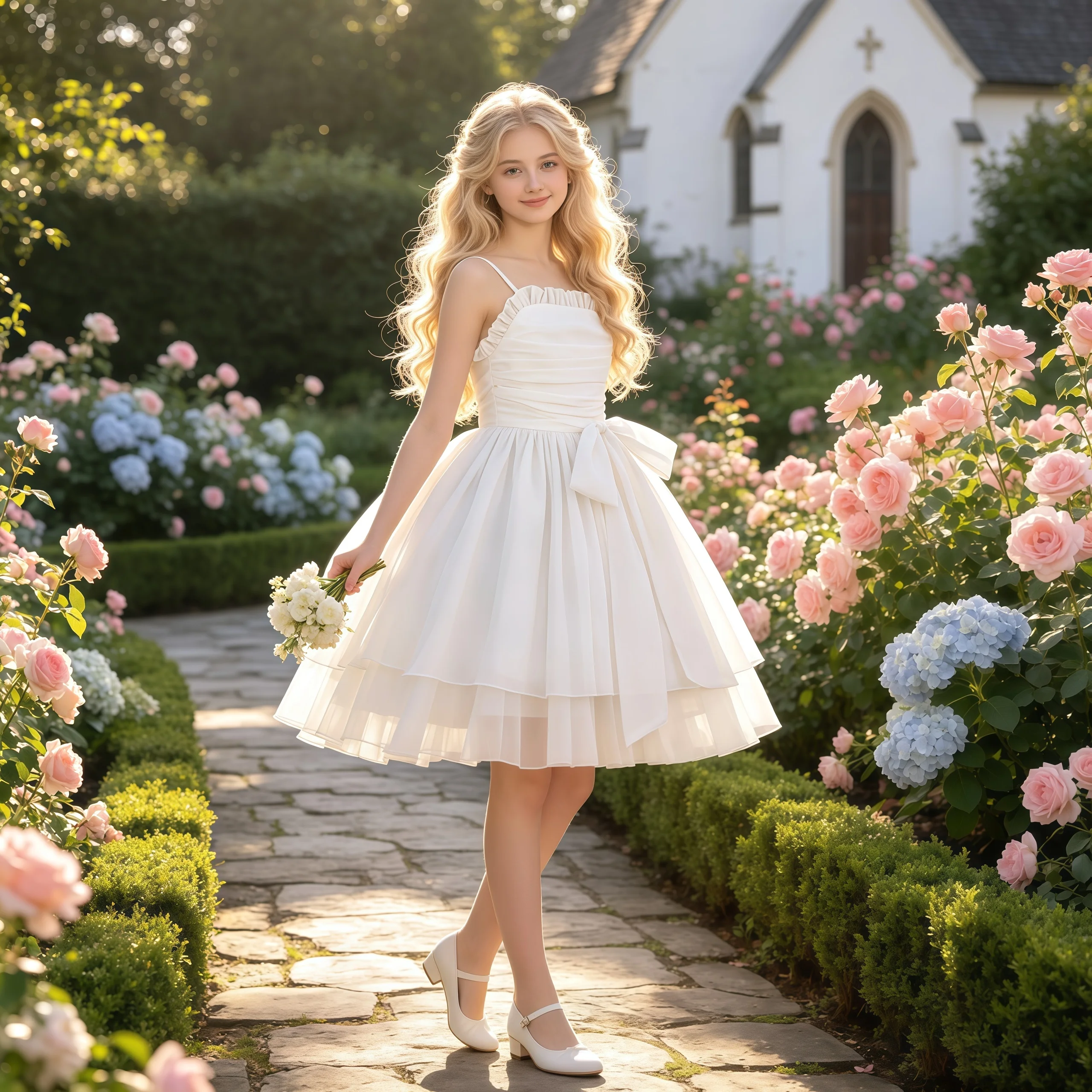 Elegantes Tauf- und Hochzeitskleid für Mädchen, Elegantes Schleifen-Brautjungfernkleid, Prinzessinnen-Partykleid, Mädchen-Gala-Kleid, Erstkommunion-Abendkostüm