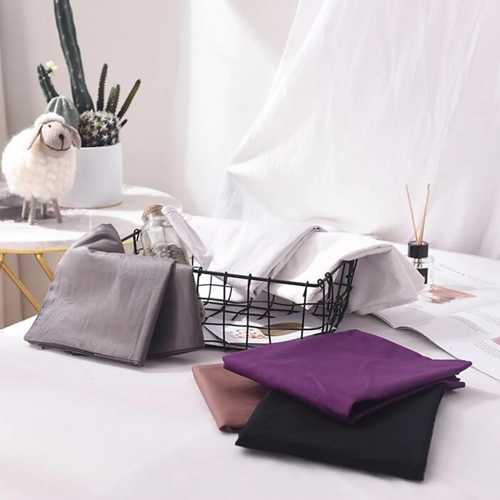 

1 Pair Dark Grey Cotton Pillow Cover Machine Washable Home Bedroom Pillowcase Decorative Bedding Accessory For Gift