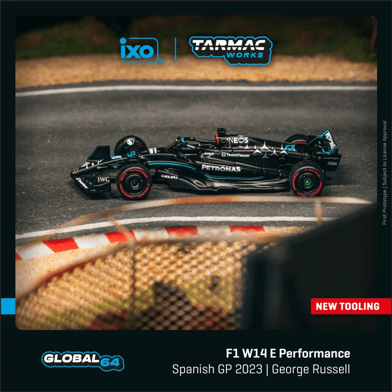 **Pre-Order** Tarmac Works 1:64 F1 W14 E Performance Spanish Grand Prix 2023 Diecast Model Car