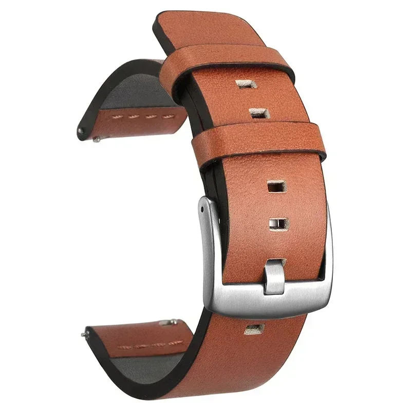 20 mm 22 mm Uhrenarmband Schnellverschluss-Lederarmband für Samsung Galaxy Watch 3 Active2 40 44 mm Huawei Watch GT 2 Uhrenarmband 18 24 mm
