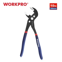 WORKPRO-Alicate de Bomba de Água Ajustável, Ajustável Rápido, Mandíbula Curva, Junta Groove, Antiderrapante, Punho Comfort, 10