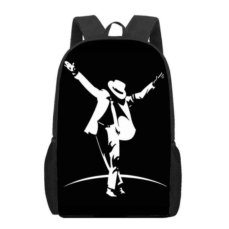 Mochila con estampado de superestrella Michael Jackson, mochilas escolares para niños y niñas, mochila para ordenador portátil para adolescentes, mochila de viaje informal para hombres y mujeres