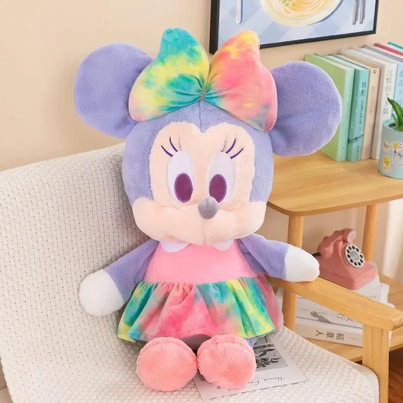 50-95cm Kawaii nadziewane kolorowe Mickey i Minnie Mouse pluszowa zabawka miękka poduszka Goofy Pluto kaczor Donald lalki urodziny prezenty ślubne