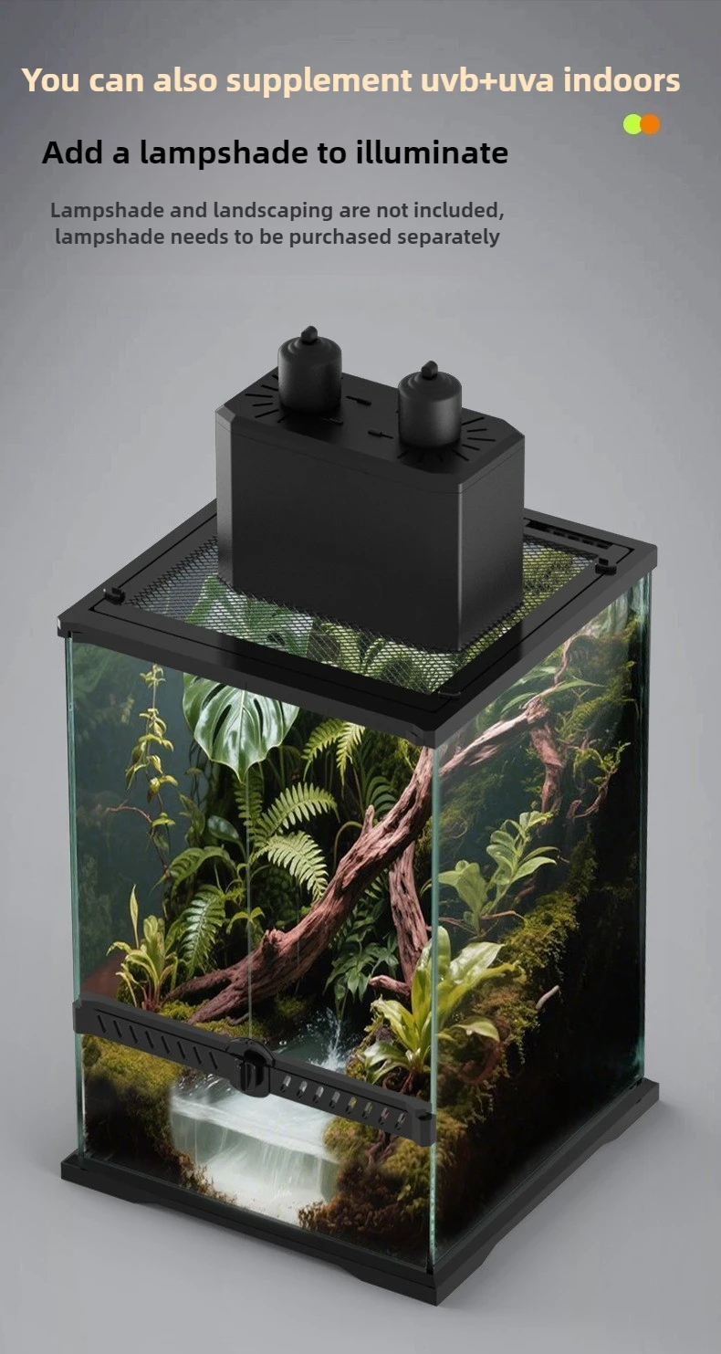 Large Reptiles Breeding Cage Double Door Corn Snake Gecko Breedings Box Glass Lizard Terrarium Lizard Kennel Reptile Terrariums