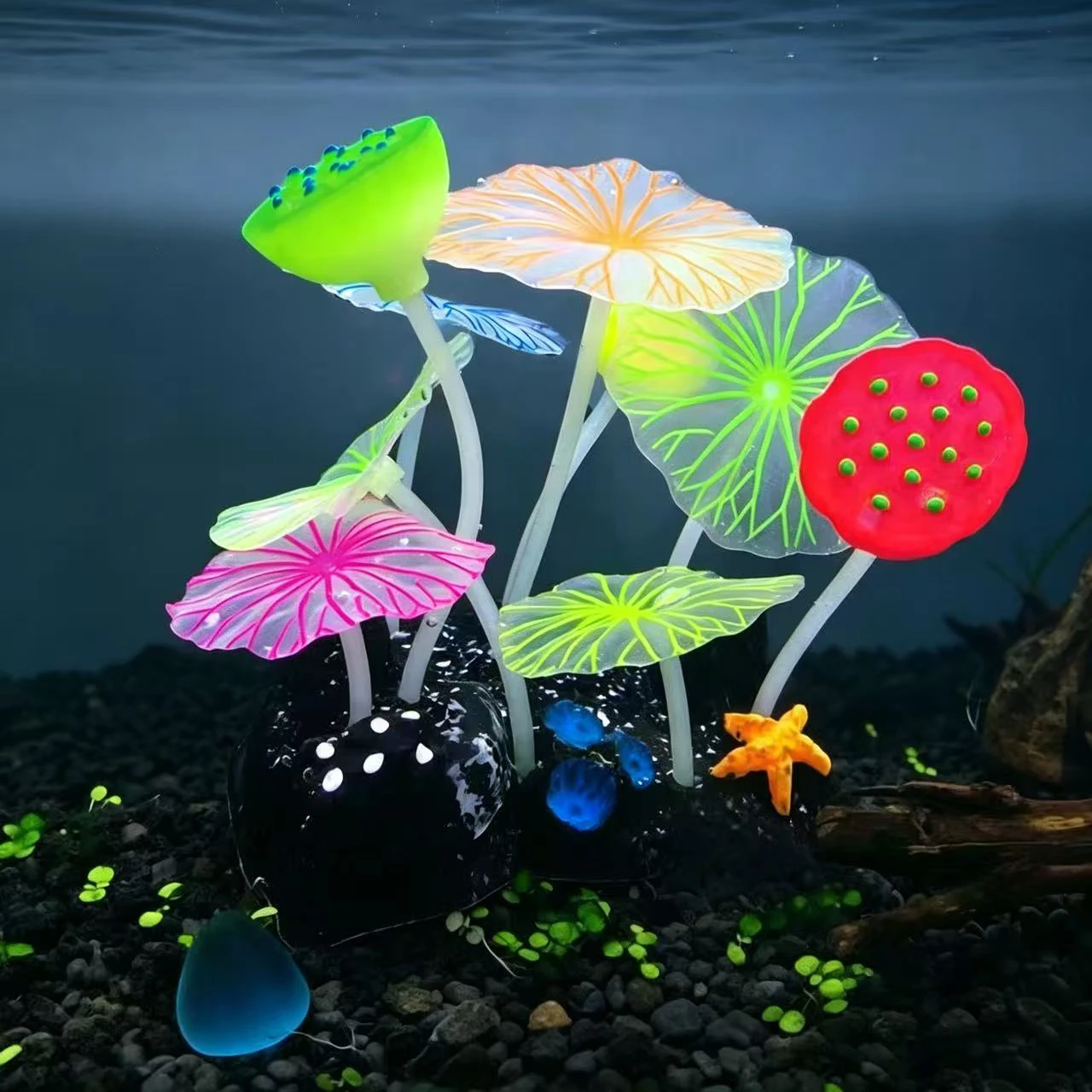 Aquarium Plant Seeds - 수중 발광 실리콘 3개 연꽃 씨