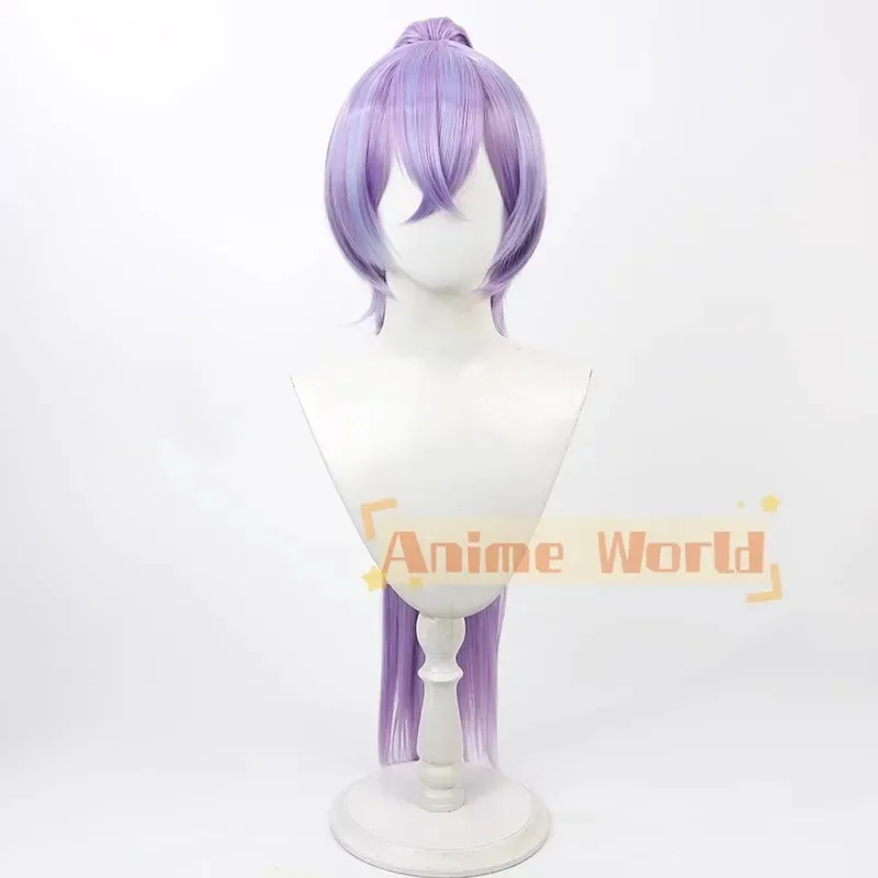 

2025 11 Hoshirube Sho Cosplay Purple Blue Mixed 70cm Long Heat Resistant Synthetic Hair Halloween Party Role Play + Free Wig