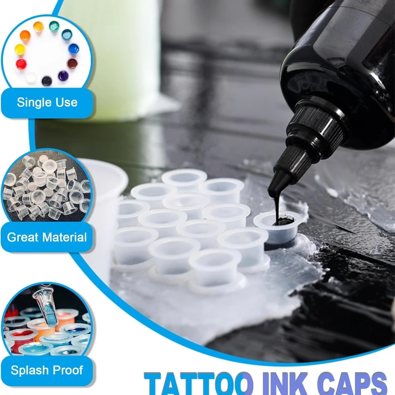 

Tattoo Ink Caps Kit-1Pcs Tattoo Ink Cups Holder with 300Pcs Ink Caps (Small,Medium,Large) Pigment Container Tattoo Kit Supplies