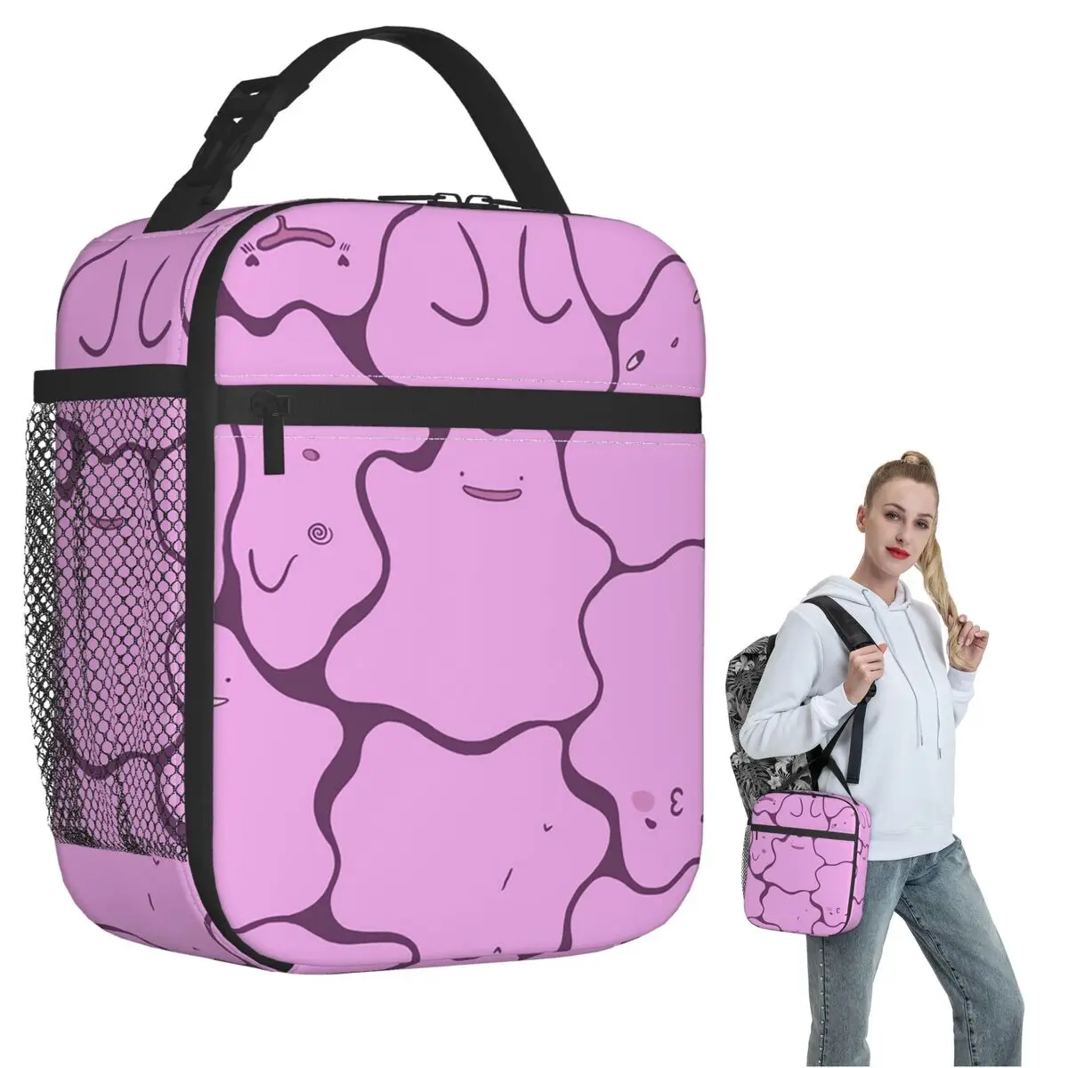 

Термосумка для обедов Ditto Pattern (без блесток) для женщин и детей, герметичная, для еды, термосумка-тоут