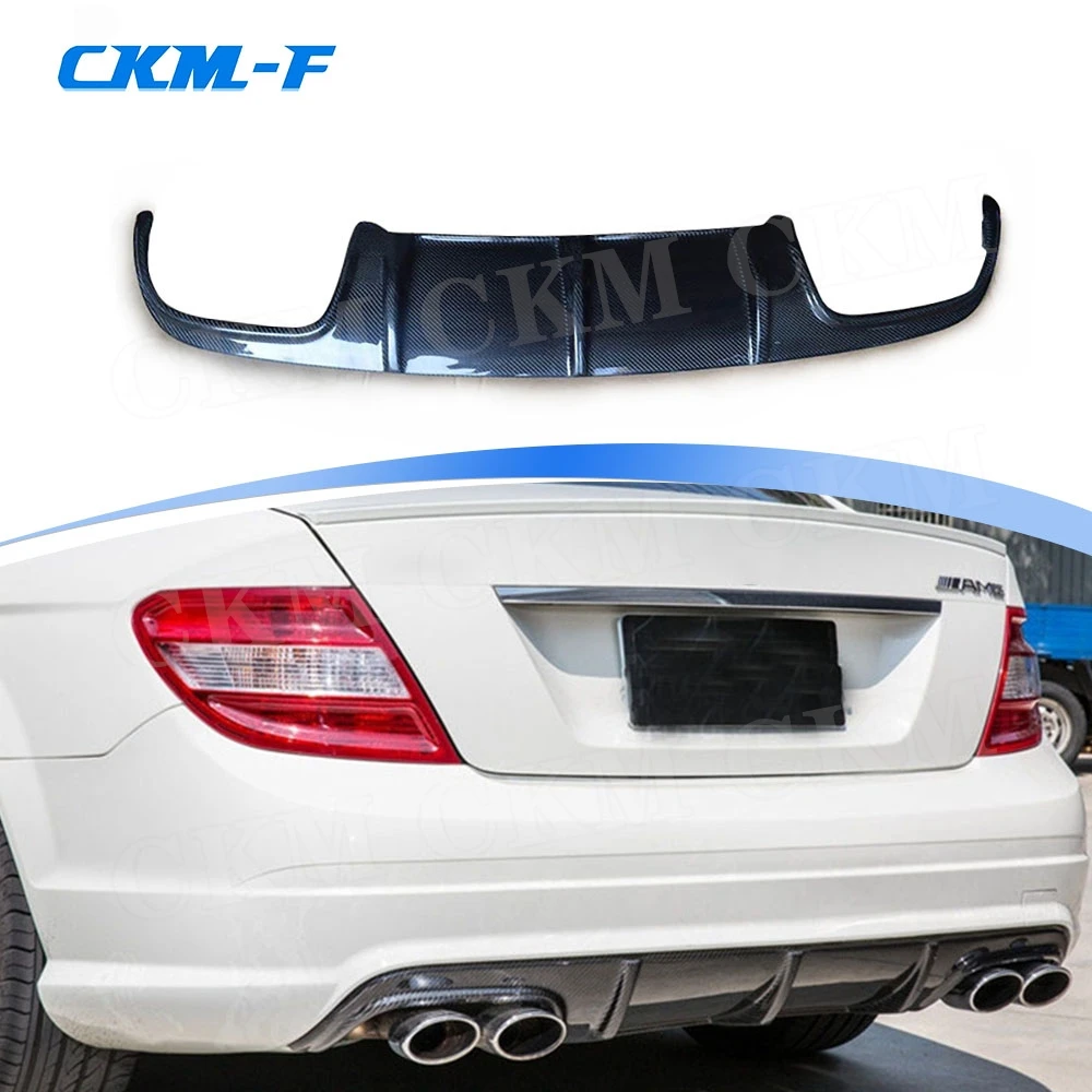 

Carbon Fiber Rear Lip Diffuser Spoiler for Mercedes Benz C Class W204 C63 AMG 2008 2009 2010 2011 FRP Car Bumper Accessories